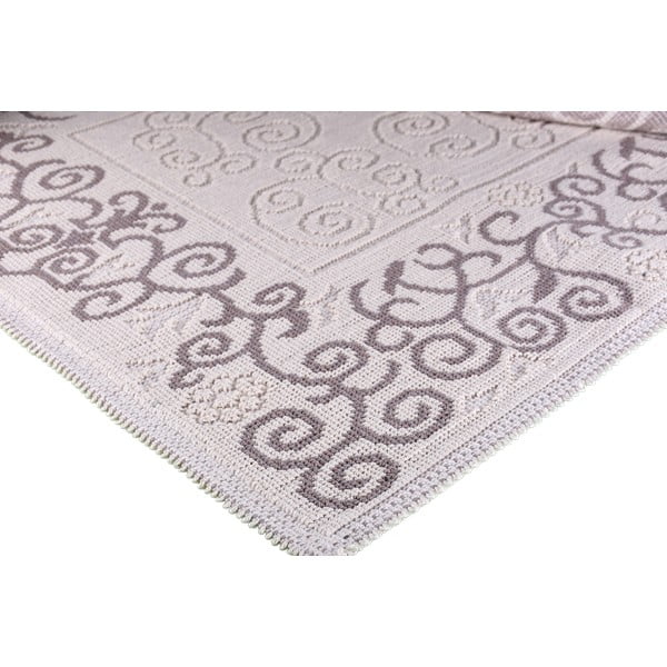 Szarobeżowy bawełniany dywan Vitaus Orkide, 80x150 cm-image-2