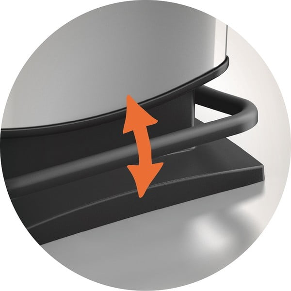 Czarny kosz na śmieci na pedał z plastiku z recyklingu 40 l Paso – Rotho-image-2