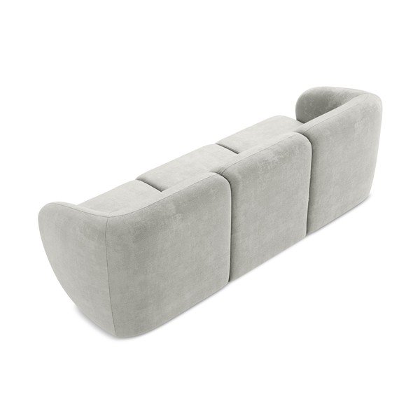 Jasnoszara sofa z tkaniny szenilowej 244 cm Lani – Makamii-image-3