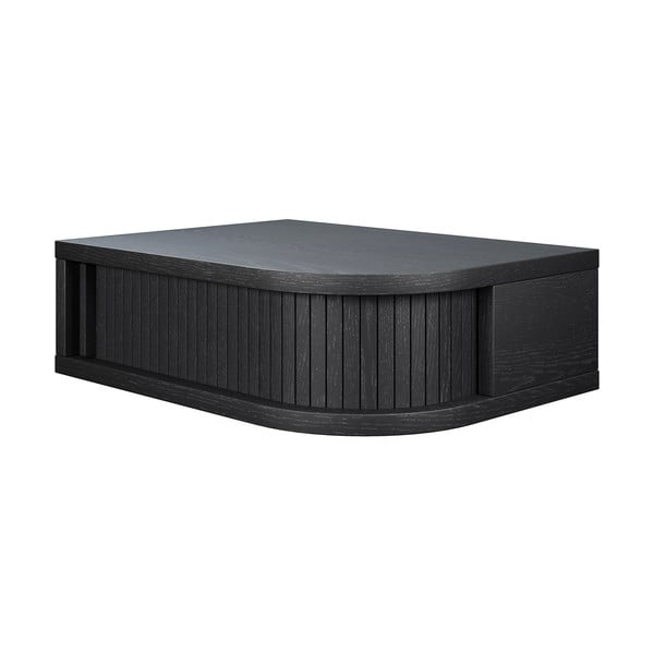 Czarna szafka nocna w dekorze dębu Farsta – Woodman-image-2