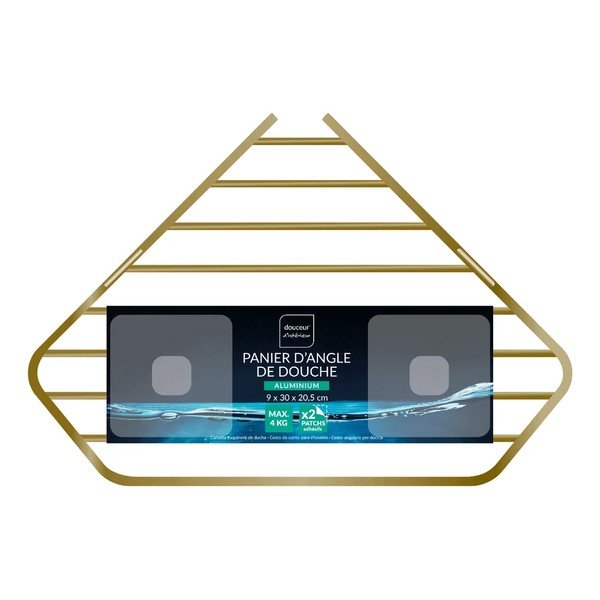 Półka łazienkowa w kolorze złota bez wiercenia Filaire Aluminium – douceur d'intérieur-image-1