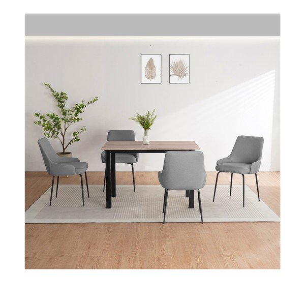Stół z blatem w dekorze dębu 80x120 cm Durham – Støraa-image-2