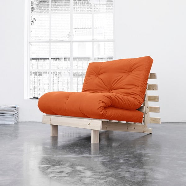 Fotel rozkładany Karup Roots Raw/Orange