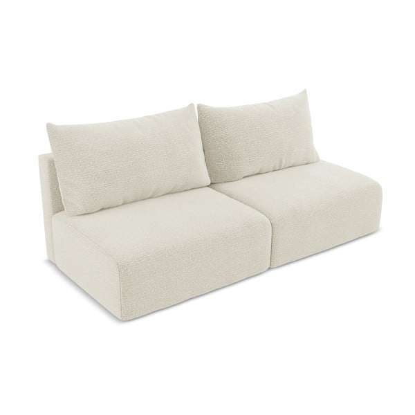 Kremowa rozkładana/ze schowkiem sofa 216 cm Kalena – Makamii-image-2