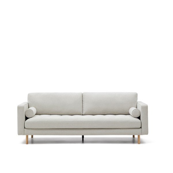 Szarobeżowa sofa  z tkaniny szenilowej 222 cm Debra – Kave Home