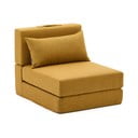Musztardowy rozkładany fotel Arty – Kave Home