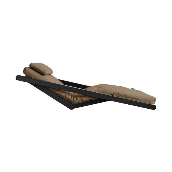 Szezlong rozkładany z brązowym pokryciem Karup Design Figo Black/Mocca-image-2