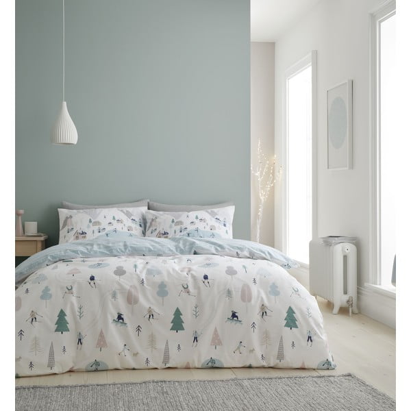 Biała bawełniana pościel dwuosobowa 200x200 cm Winter Fun – Bianca-image-1