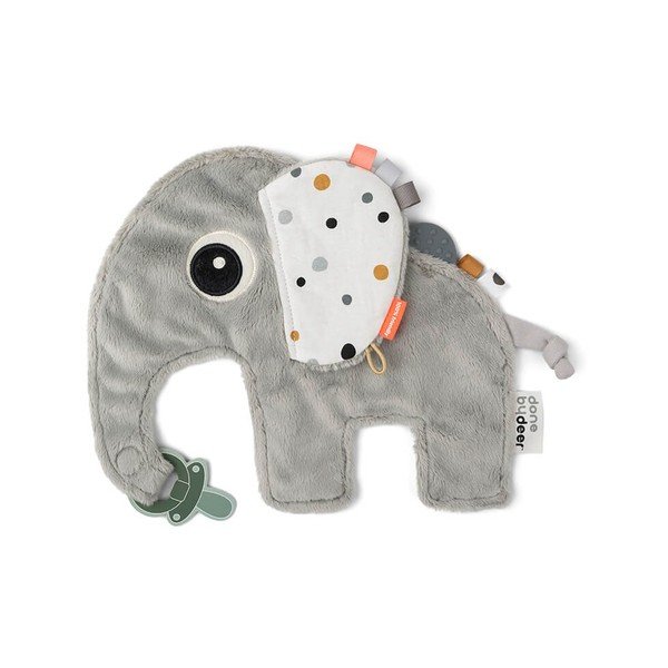 Szara zabawka do przytulania z pętlą na smoczek Elphee – Done by Deer-image-1