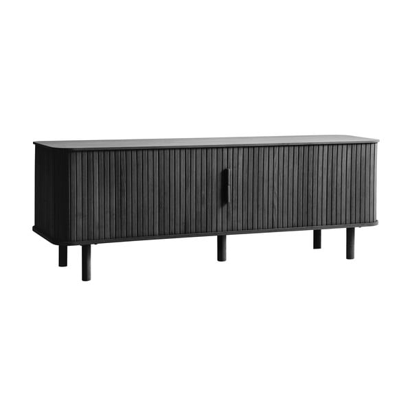 Czarna szafka pod TV w dekorze dębu 160x56 cm Cavo – Unique Furniture-image-4