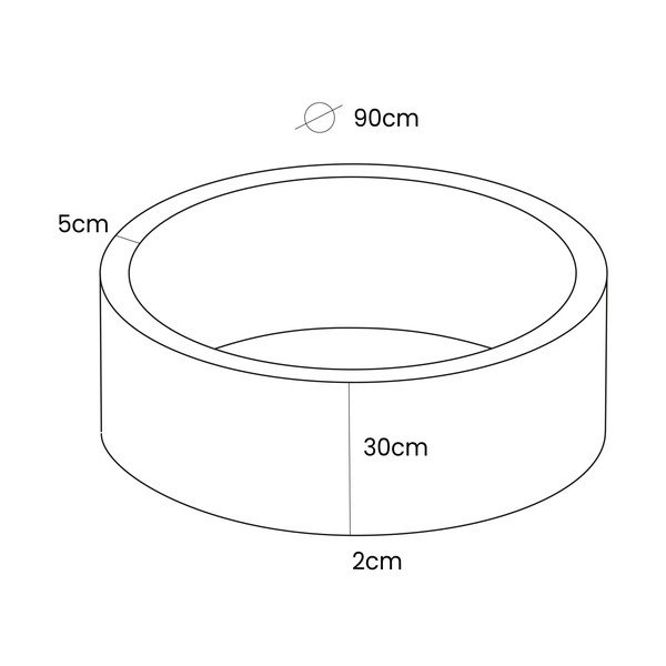 Jasnobrązowy aksamitny basen z kulkami ø 90x30 cm Montessori – Meowbaby-image-4