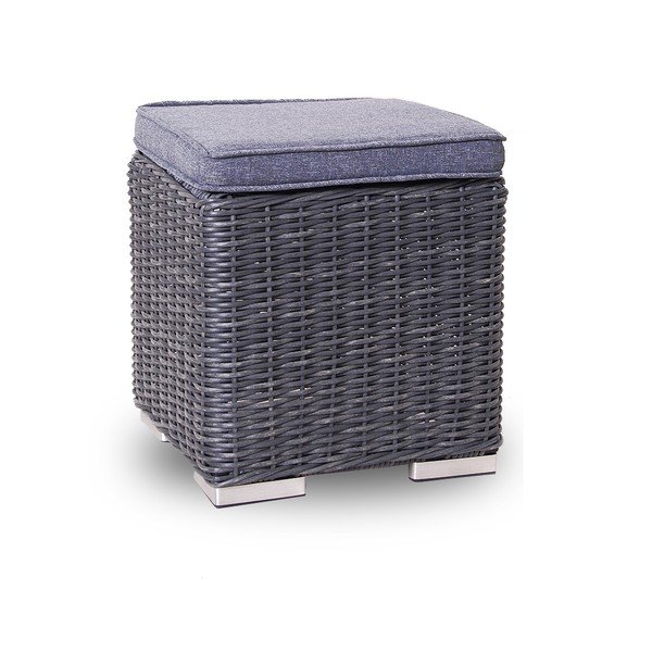 Szary zestaw ogrodowych mebli wypoczynkowych ze sztucznego rattanu dla 9 osób Montreal – Rojaplast-image-2