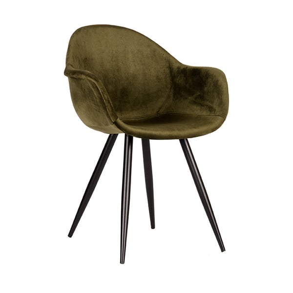 Aksamitne krzesła w kolorze khaki zestaw 2 szt. Forli – LABEL51