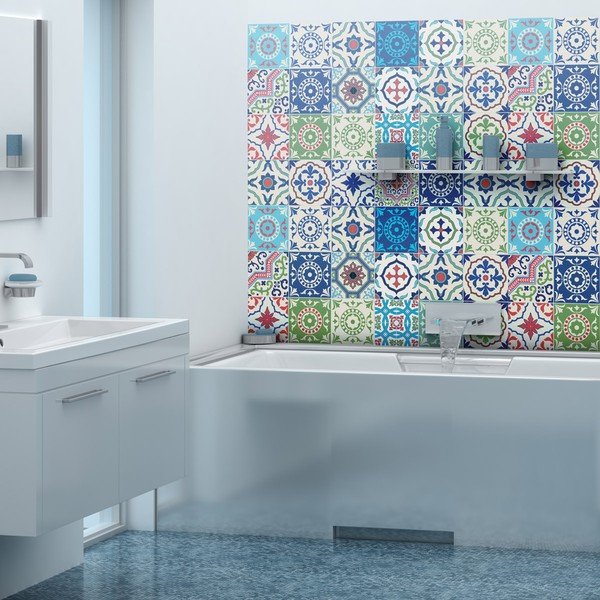 Zestaw 30 naklejek Ambiance Azulejos Salsa, 120x100 cm-image-3