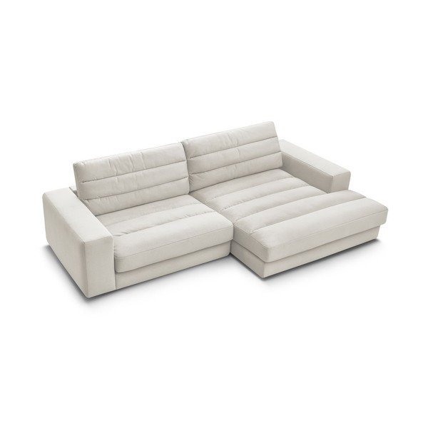 Beżowy aksamitny narożnik (prawostronny/z szezlongiem) Sierra – Bobochic Paris-image-3