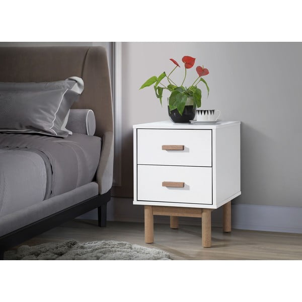 Biała szafka nocna Melanie – Støraa-image-1