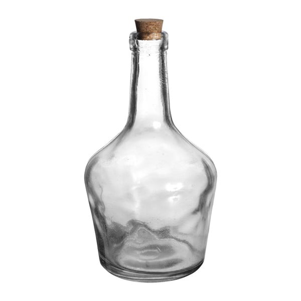 Butelka ze szkła z recyklingu z korkiem Côté Table Calisse, dł. 20 cm