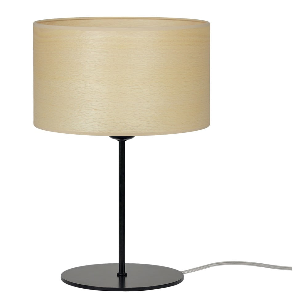 Beżowa lampa stołowa z naturalnego forniru Sotto Luce Tsuri S Light, ⌀ 25 cm