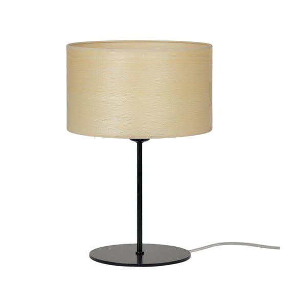Beżowa lampa stołowa z naturalnego forniru Sotto Luce Tsuri S Light, ⌀ 25 cm