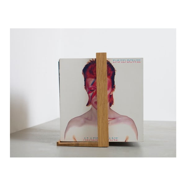 Stojak na płyty winylowe z drewna dębowego das kleine b Vinyl Rack, 26x35 cm-image-4
