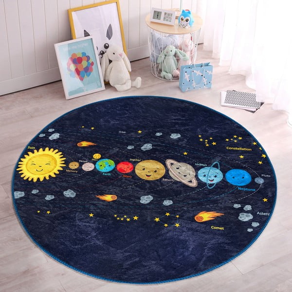 Ciemnoniebieski dywan dziecięcy ø 120 cm Comfort – Mila Home-image-2