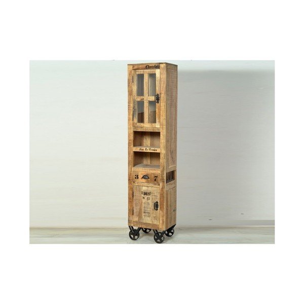 Wysoka szafa łazienkowa z drewna mangowego SOB Rhein-image-1