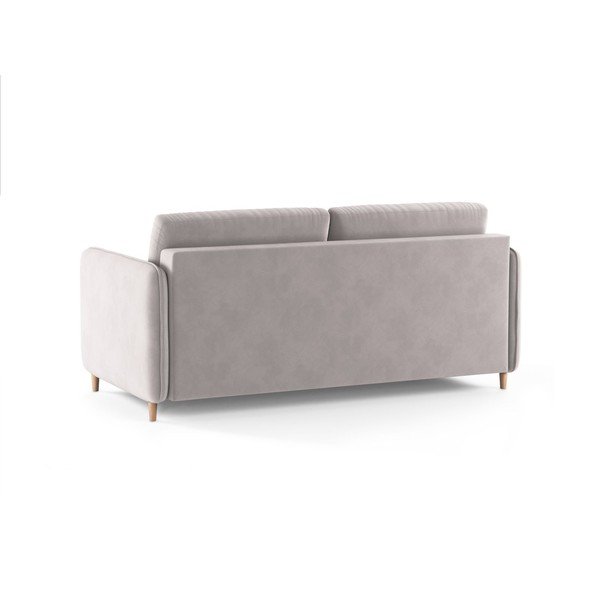 Jasnoróżowa aksamitna sofa do spania 184 cm – Micadoni -image-3
