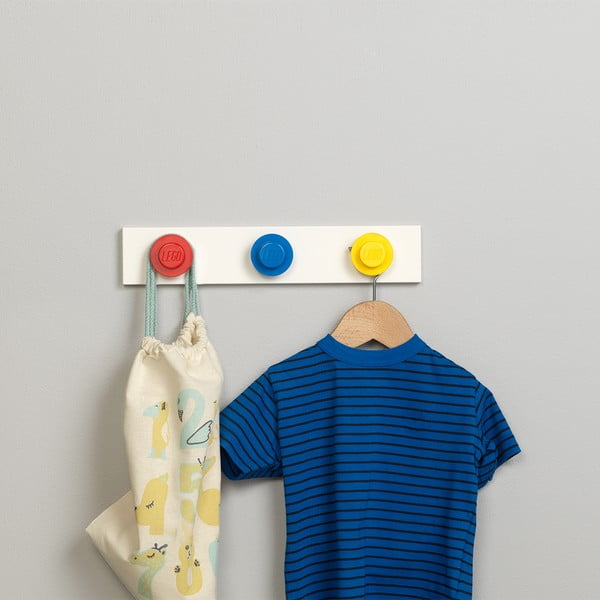 Wieszak ścienny w czerwonym, niebieskim i żółtym kolorze LEGO®-image-1