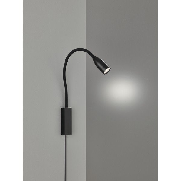 Czarna metalowa lampa punktowa LED ze ściemniaczem Sten – Fischer & Honsel-image-1