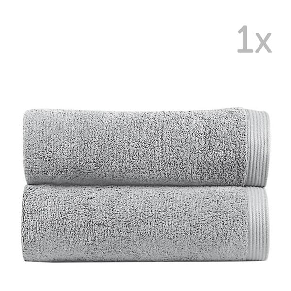 Jasnoszary ręcznik kąpielowy Sorema New Plus, 50 x 100 cm