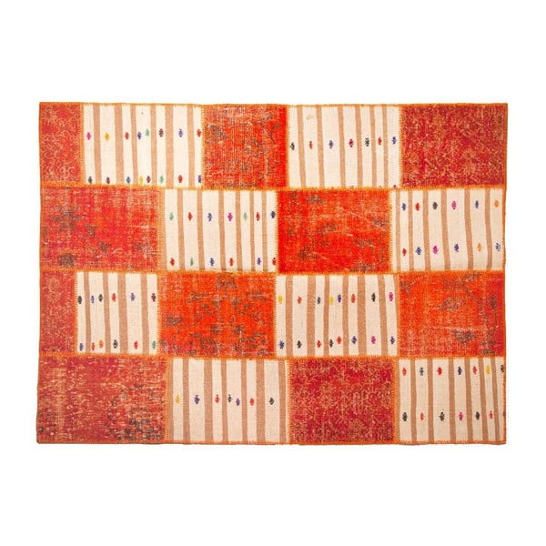 Dywan wełniany Allmode Orange Kilim, 150x80 cm