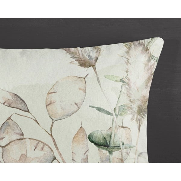 Zielono-kremowa flanelowa pościel jednoosobowa 140x220 cm Marjan – Good Morning-image-2