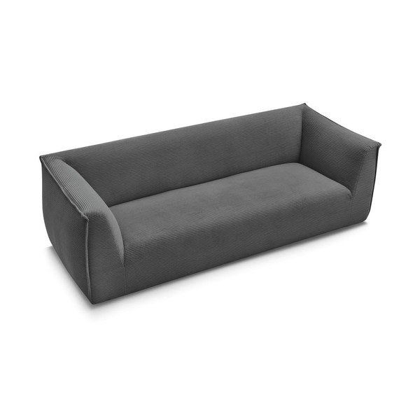 Ciemnoszara sztruksowa sofa 242 cm Giorgia – Bobochic Paris-image-3
