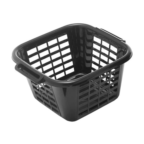 Czarny kosz na pranie Addis Square Laundry Basket, 24 l