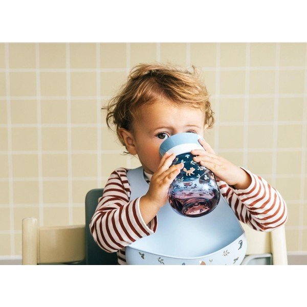 Jasnozielony plastikowy kubek dla dzieci 300 ml Little Farm – Mepal-image-1