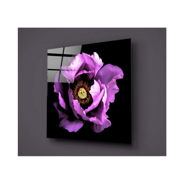 Czarno-fioletowy szklany obraz Insigne Calipsa Purple, 30x30 cm