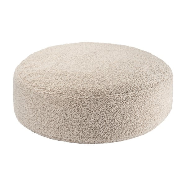 Jasnobrązowy dziecięcy worek do siedzenia z materiału bouclé Round – Wigiwama