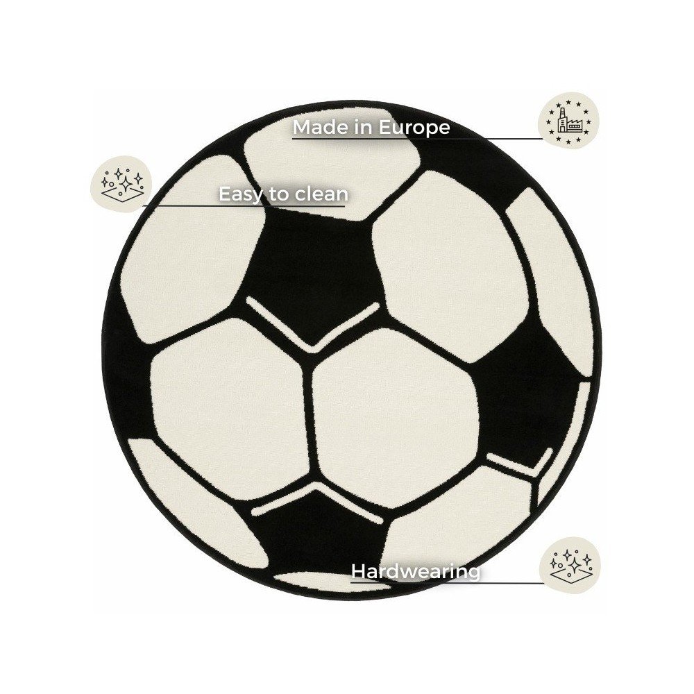 Dywan dziecięcy Hanse Home Football, ⌀ 200 cm (zdjęcie 4)