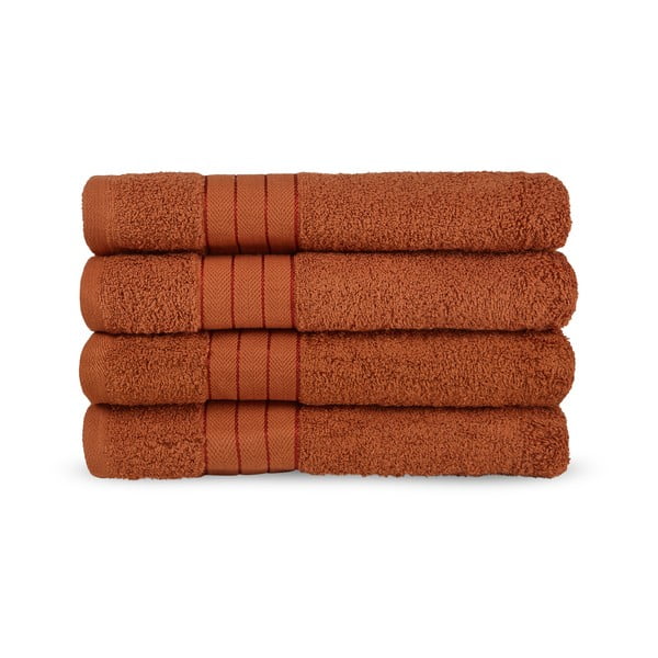 Ceglane bawełniane ręczniki zestaw 4 szt. 50x100 cm – Good Morning