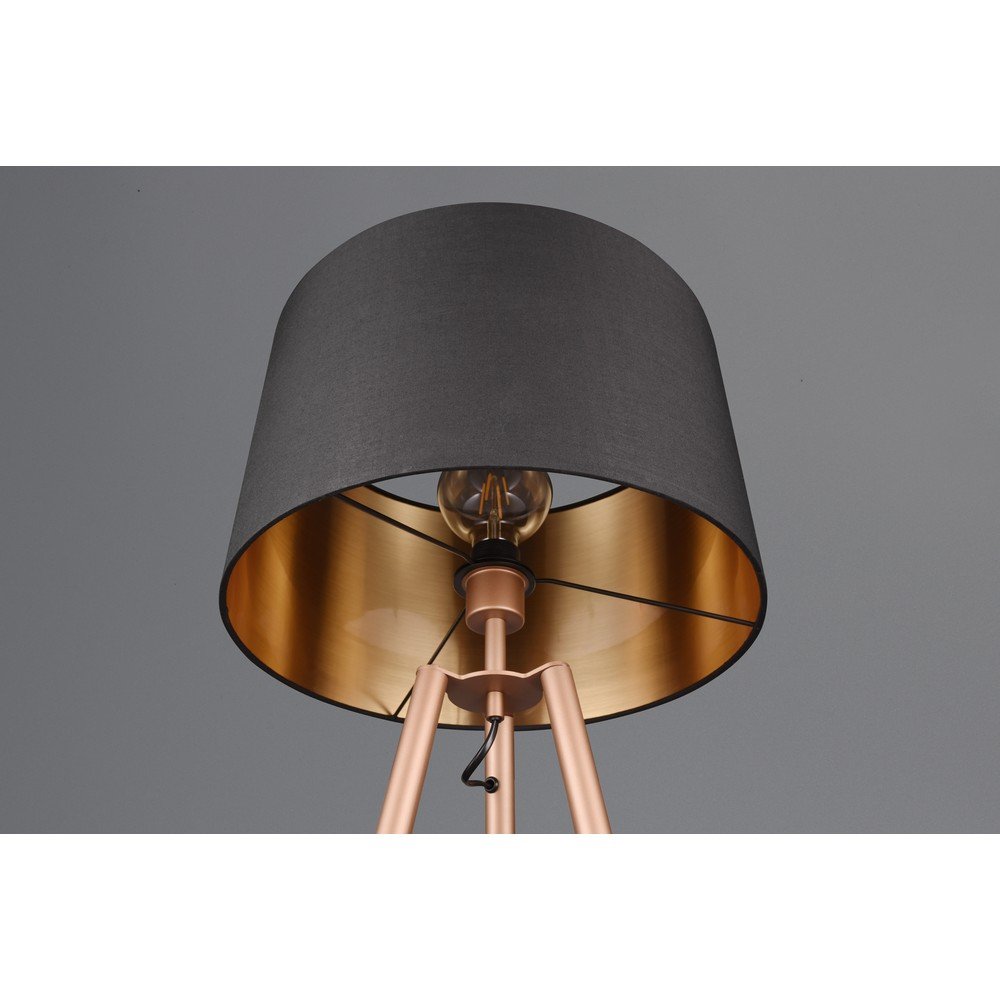 Brązowa lampa stojąca z półką (wys. 152 cm) Colette – Reality (zdjęcie 4)