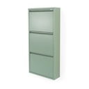 Szarozielona metalowa uchylna szafka na buty 50x103x15 cm Billy – Spinder Design