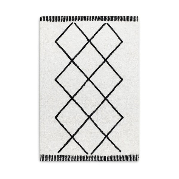Czarno-biały dywan bawełniany HF Living Morocco Safi, 140x200 cm