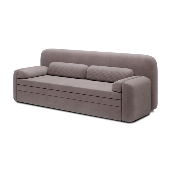 Brązowa sztruksowa rozkładana/ze schowkiem sofa 236 cm Elioss – ELTAP-image-2