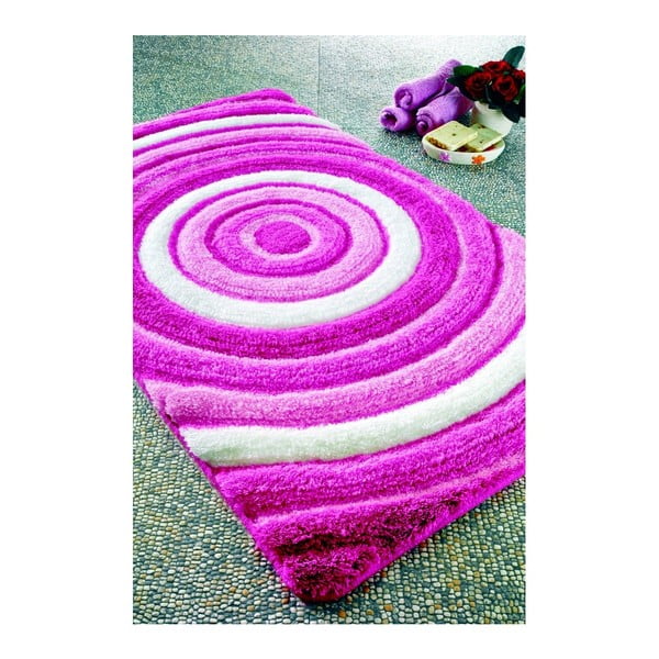 Różowy dywanik łazienkowy Confetti Bathmats Efesus Pink, 60x100 cm