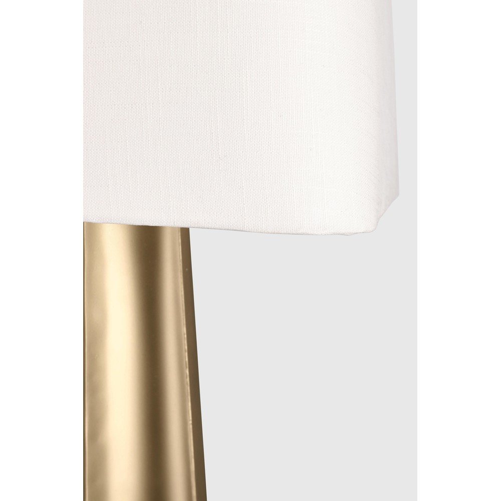 Lampa stojąca w kolorze złota z tekstylnym kloszem (wysokość 151 cm) Tripura – Bizzotto (zdjęcie 3)