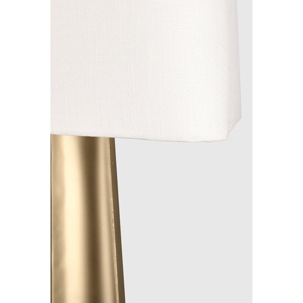 Lampa stojąca w kolorze złota z tekstylnym kloszem (wysokość 151 cm) Tripura – Bizzotto-image-2