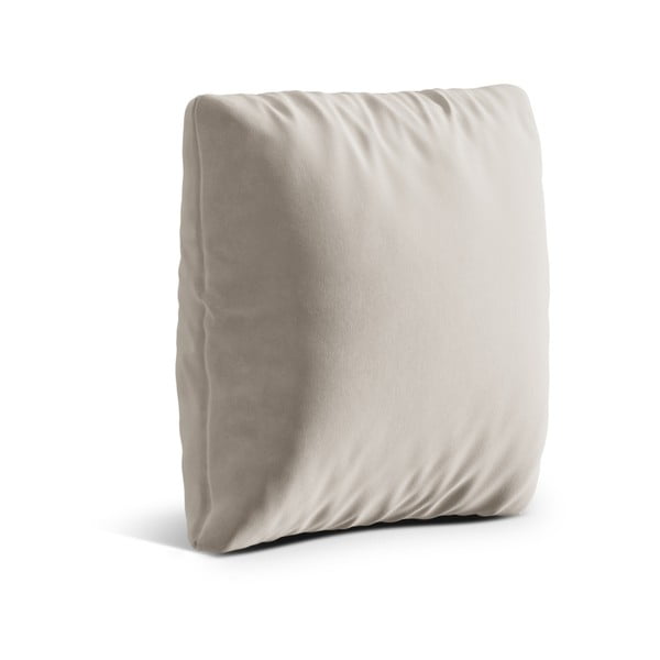 Beżowa aksamitna poduszka na sofę Kemi – Cosmopolitan Design-image-1