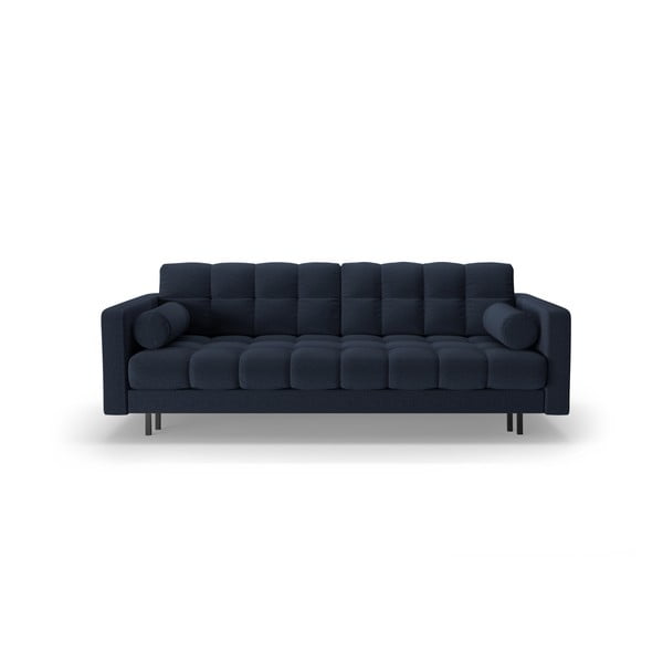Ciemnoniebieska rozkładana sofa ze schowkiem 222 cm Bali – Cosmopolitan Design