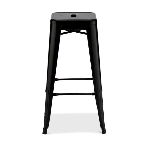 Czarne metalowe hokery zestaw 2 szt. 76 cm Korona – Furnhouse-image-2