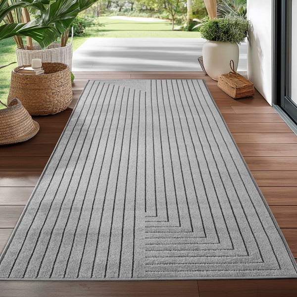 Szary chodnik odpowiedni na zewnątrz 80x250 cm Nova 1202 – Ayyildiz Carpets-image-1